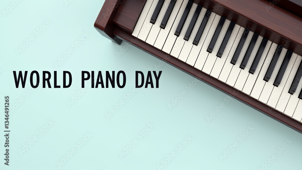 Fototapeta premium World Piano Day Announcement Background