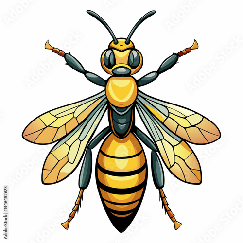 wasp vector illustration