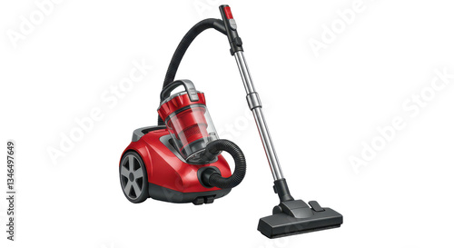 Canvas-taulu Isolated Compact Red Vacuum Cleaner