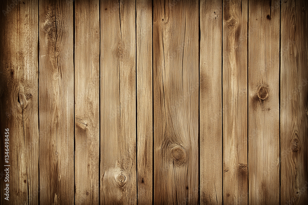 Naklejka premium Old wooden wall texture with natural grain and rustic charm, perfect for backgrounds or design projects. warm tones and unique patterns add character and depth