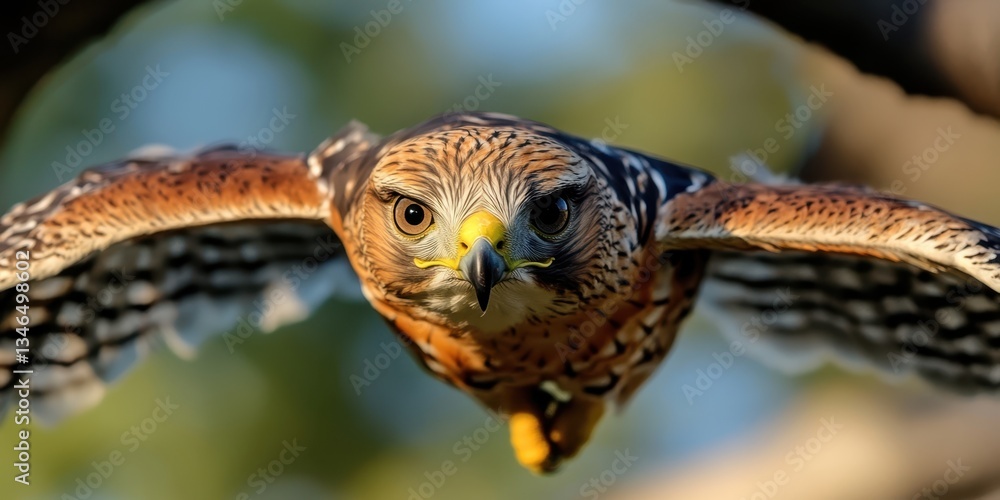 Obraz premium Silent Soar Hawk Banner