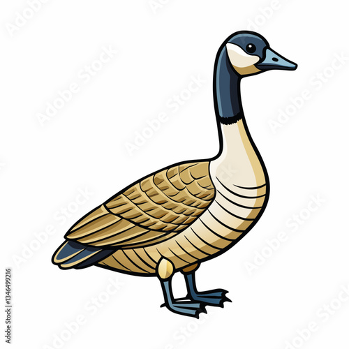 illustration of a cartoon canada goose