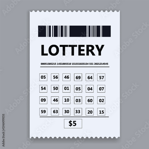 Lottery Ticket demo winner Jackpot template vector illustration design background