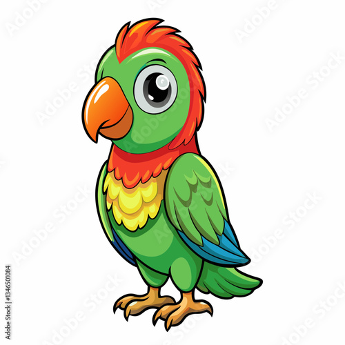 lovebird on white background