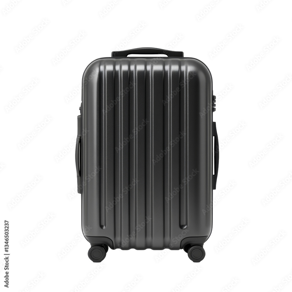 Black suitcase with wheels and zip for travel and storage needs everywhere Black suitcase with wheels and zip for travel and storage needs everywhere
