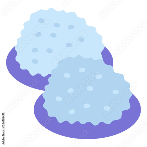 Coconut Macaroon Vector Design Icon Style