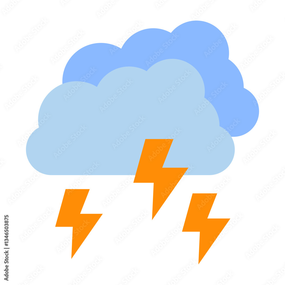 Stormy Weather Vector Design Icon Style Stormy Weather Vector Design Icon Style