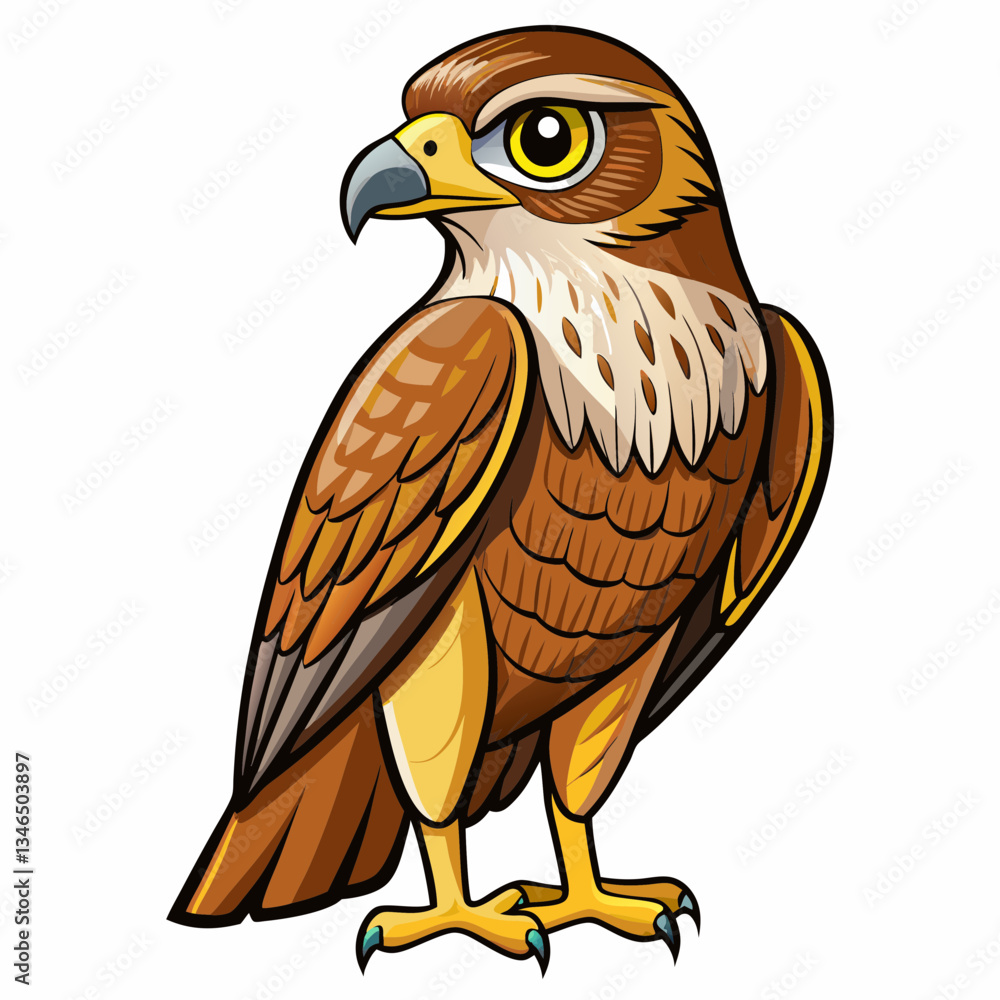 hawk cartoon isolated on white hawk cartoon isolated on white