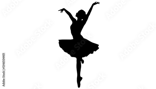 Ballet dancer expressing joy in elegant pose