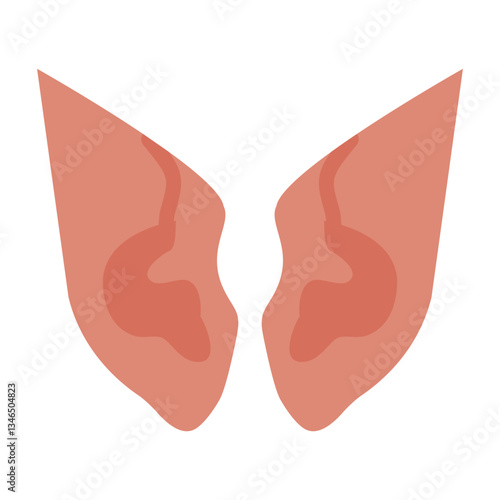 Elf Ears Vector Design Icon Style