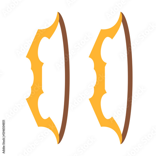 Elven Bowstring Vector Design Icon Style