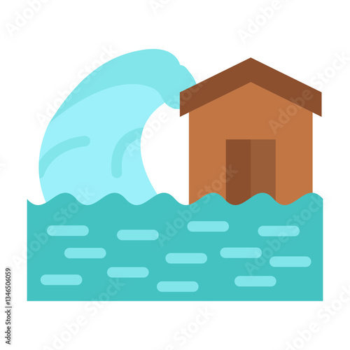 Tsunami Vector Design Icon Style