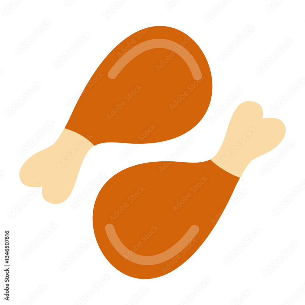 Chicken drumstick Vector Design Icon Style Chicken drumstick Vector Design Icon Style