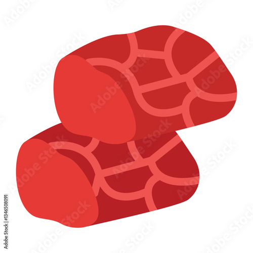 Beef roast Vector Design Icon Style