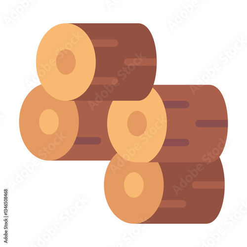 Timber logs Vector Design Icon Style