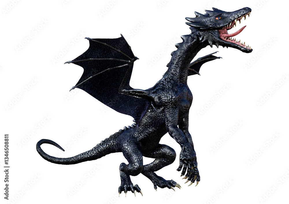 3D Rendering Fairy Tale Dragon on White 3D Rendering Fairy Tale Dragon on White