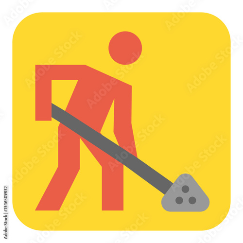 Construction Sign Vector Design Icon Style