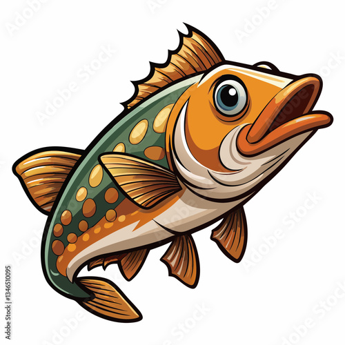 atlantic cod fish on a white background