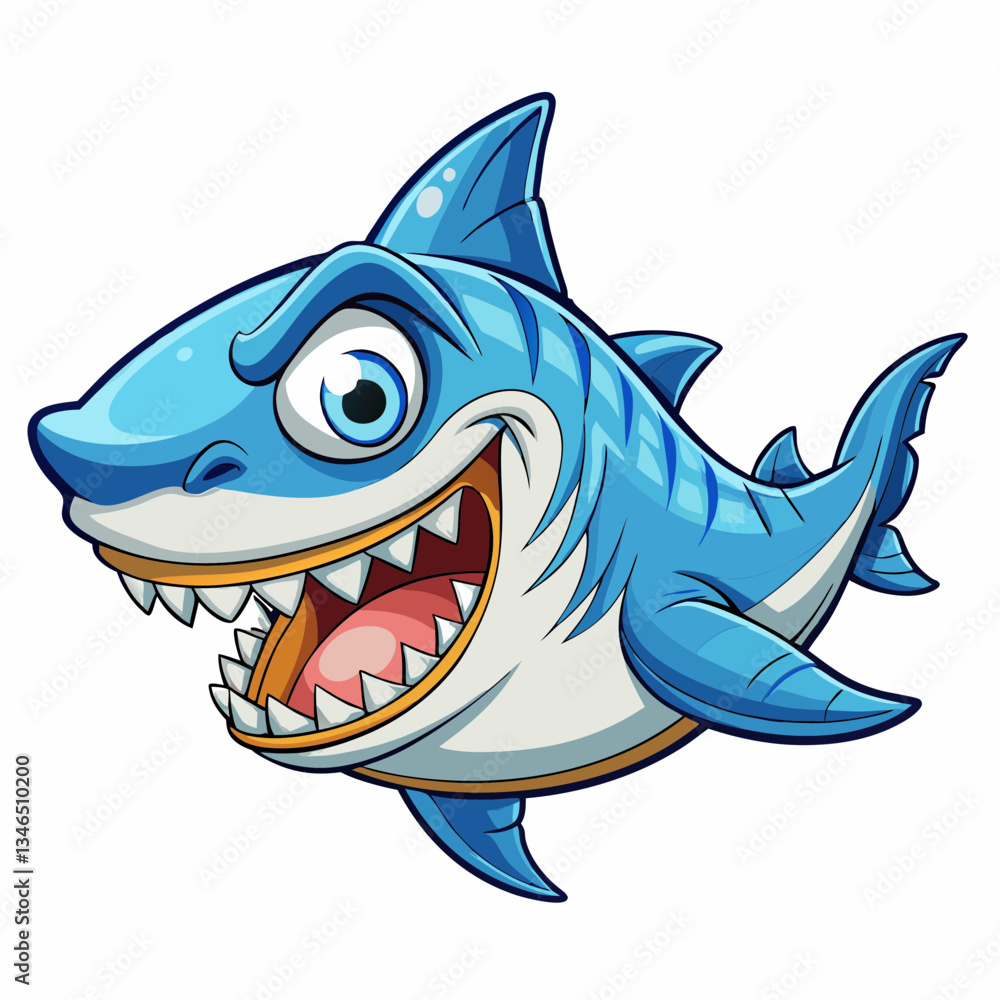 cartoon shark fish cartoon shark fish