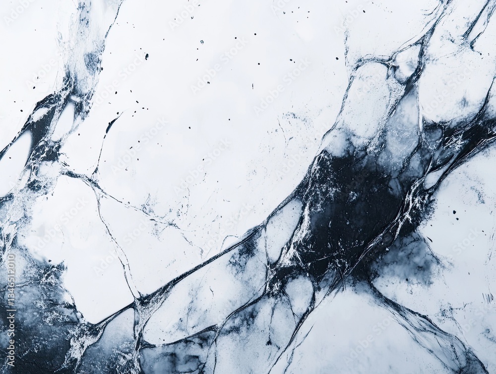 Arctic Ice Fracture Aerial View. Arctic Ice Fracture Aerial View.