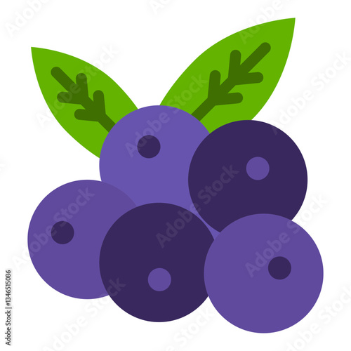Blueberries Vector Design Icon Style