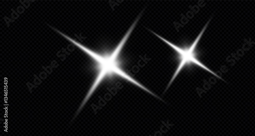 bright, luminous light effect. It is also called solar flare,glow effect,starbursts with flickering glare,beautiful, flickering glare light effect.Star white vector. PNG