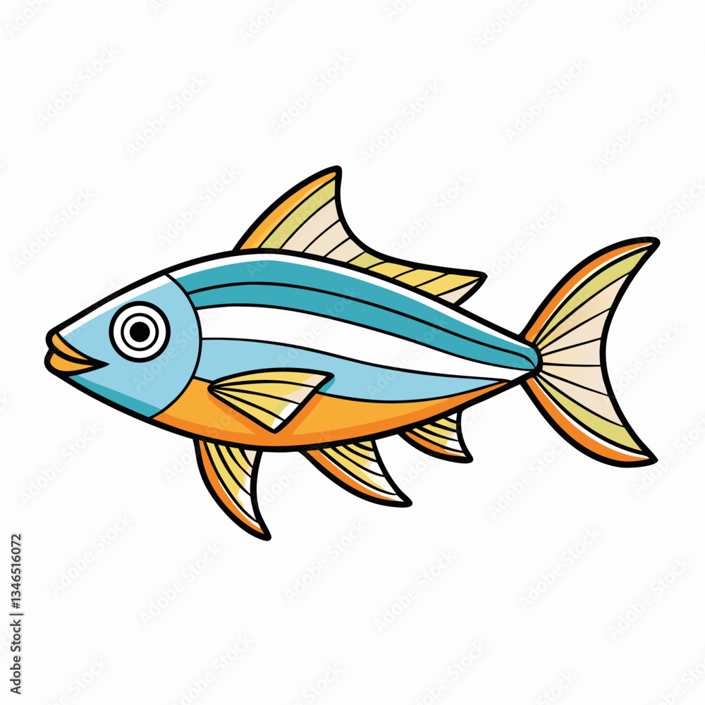 Fototapeta premium tetra fish on a white background