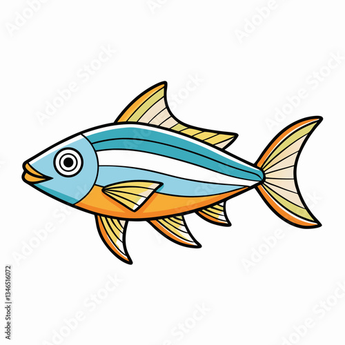 tetra fish on a white background