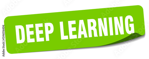 deep learning sticker. deep learning label