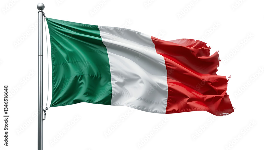 Obraz premium Italian flags in pole