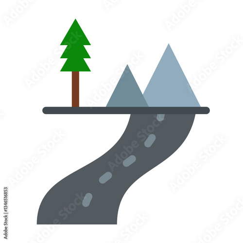 Path Vector Design Icon Style