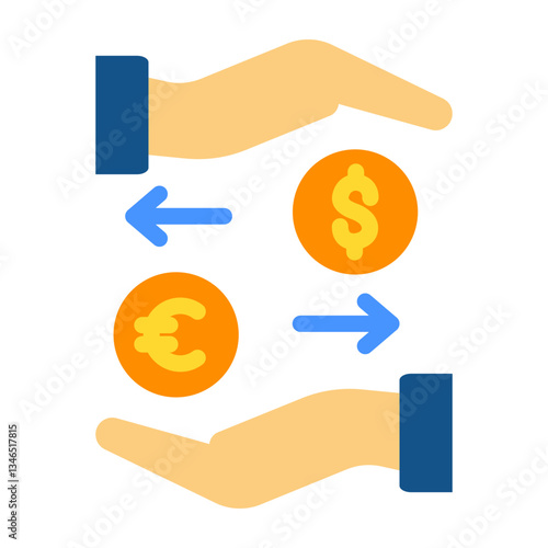 Exchange Vector Design Icon Style