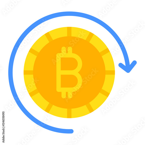 Cryptocurrency Vector Design Icon Style