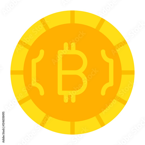 Bitcoin Vector Design Icon Style