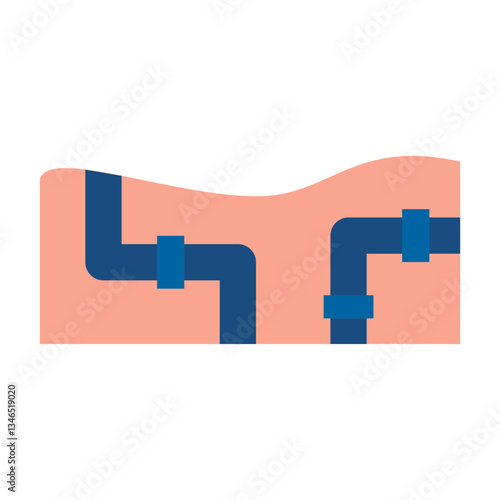 Irrigation Trench Vector Design Icon Style