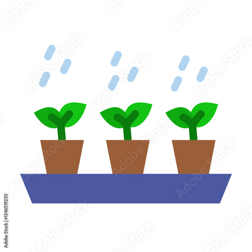 Watering Tray Vector Design Icon Style