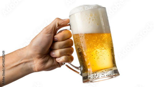 hand holding a glass of beer