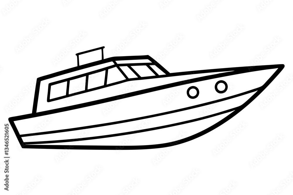 boat line art silhouette vector illustration boat line art silhouette vector illustration