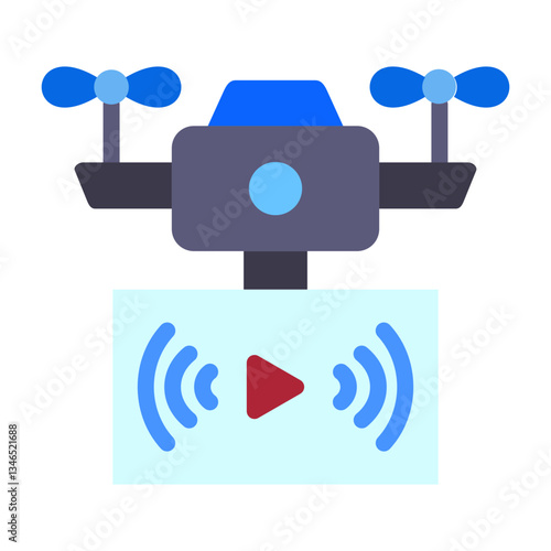 Live Streaming Vector Design Icon Style