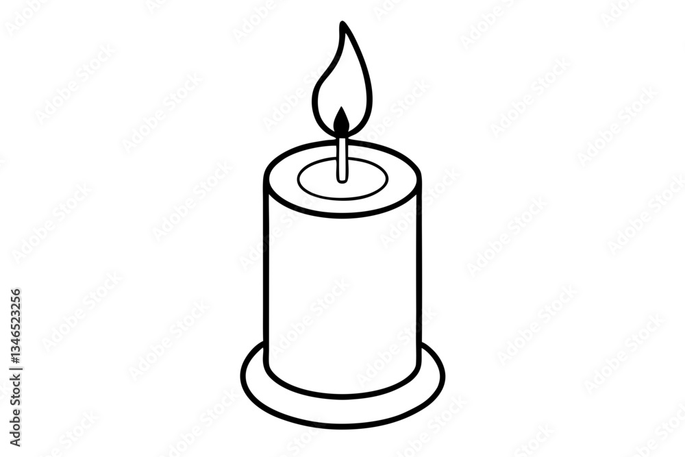 candle line art silhouette vector illustration candle line art silhouette vector illustration