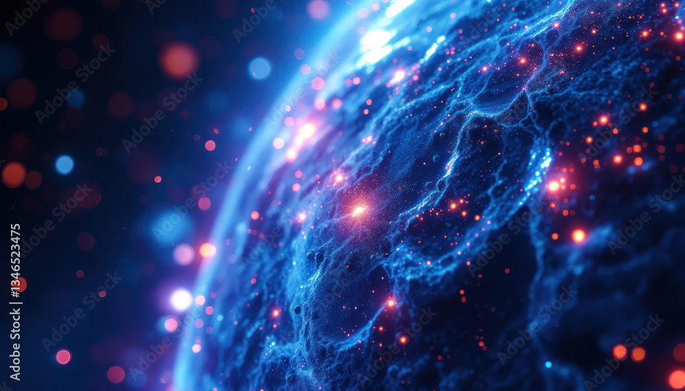 Obraz premium Cosmic Nebula: Celestial Dance of Light and Energy