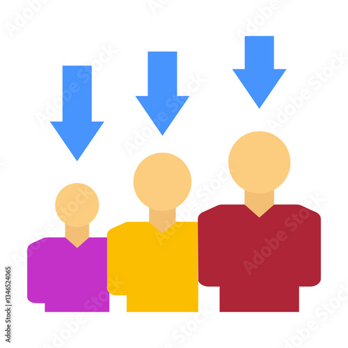 Corporate Downsizing Vector Design Icon Style
