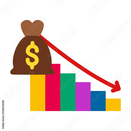 Budget Deficit Vector Design Icon Style