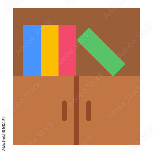 Book Case Vector Design Icon Style