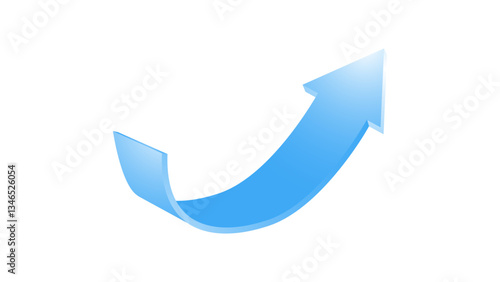 Arrow Growth Infographics. 3d Vector Timeline Chart Template. Business Presentation Graph Elements. Time Line Design Background. Upward Infograph Icon Logo. Strategy Sequence Forecast.