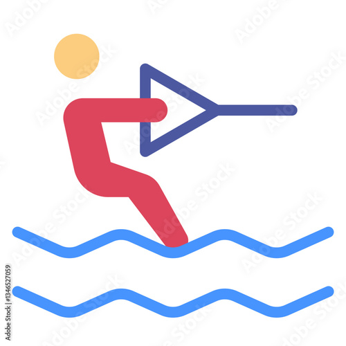 Water skis Vector Design Icon Style