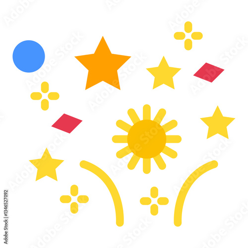 Fireworks Vector Design Icon Style