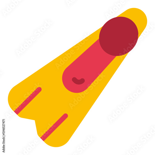 Snorkeling fins Vector Design Icon Style