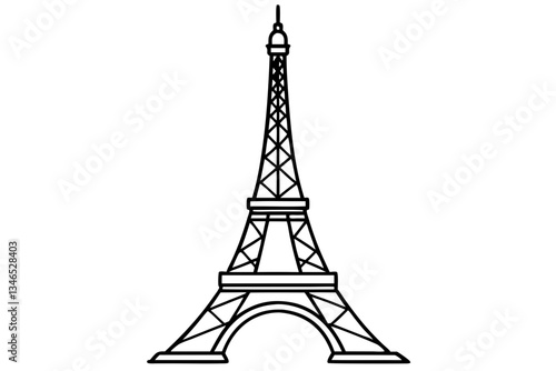 tower line art silhouette vector illustration