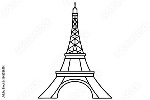 tower line art silhouette vector illustration